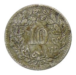 10 раппенов 1900 года Швейцария