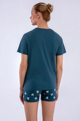 Арт. 9158 Пижама с шортами 42-50  (5 шт) Цвет:изумруд