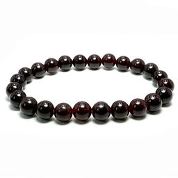 Браслет из камня Гранат оберег 8мм привлекает энергии страсти и денег