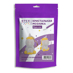 Кристальная (алмазная) мозаика ФРЕЯ ALVF-006 брелок Серебристая единорожка 5 х 8 см