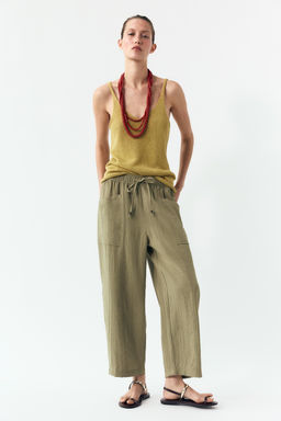 RUSTIC TROUSERS WITH ELASTIC WAIST - Zara фото 16