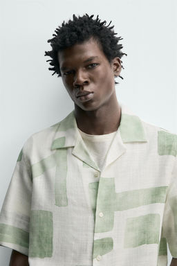 CAMISA FLUIDA ESTRUCTURA / Verdes - Zara фото 5