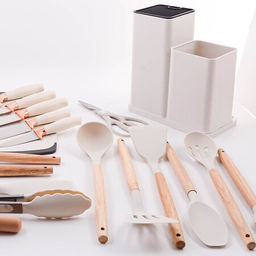 24-03-TM Набор кухонных принадлежностей на подставке силикон/пластик (х12) - Mayer&boch фото 5