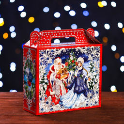 Цена за 10 шт. Подарочная коробка На Катке 17,3 х 6,5 х 15 см