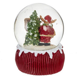 Фигурка декор в стекл шаре "Мишка/Снеговик/Дед Мороз/Олень", D 6.5 см, L6,5 W6,5 H9 см, 4в.