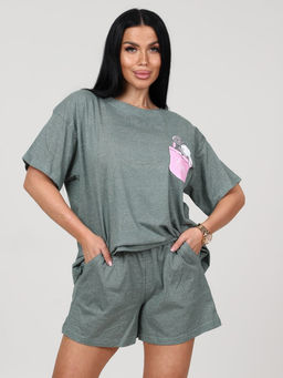 309 ДОМАШНИЙ КОСТЮМ шорты (Ментол) - А-дина фото 3