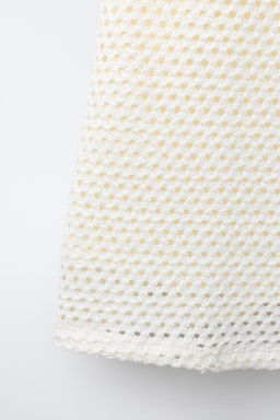 VESTIDO PUNTO CROCHET FLOR / Crudo - Zara фото 6