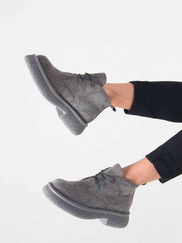 Ботинки EDART 308.агата gr. серый замок замша б/байка - Ed'art фото 15