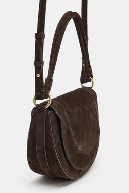 LEATHER CROSSBODY BAG - Zara фото 13