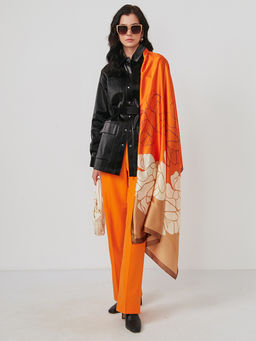 Большой, мягкий, тонкий и очень нежный двусторонний палантин