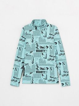 CRB wear/CSJG 63057-43-307 Водолазка для девочки, голубой/Ex.Cherubino