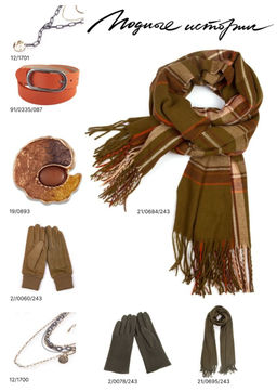 Перчатки из экокожи и шерсти