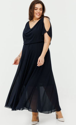 шифон+трикотаж Платье