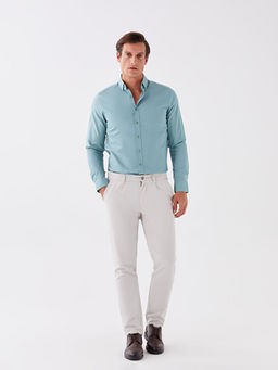 Slim Fit Uzun Kollu Oxford Erkek G?mlek