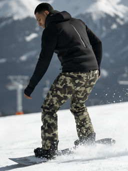 Полукомбинезон утепленный мужской зимний горнолыжный коричневого цвета 2405K - Mtforce фото 22