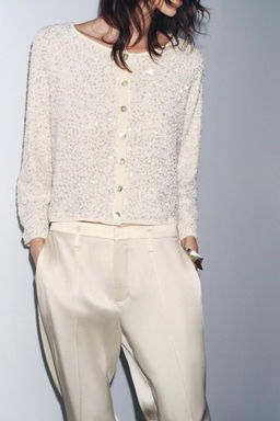 SEQUIN KNIT CARDIGAN - Zara фото 2
