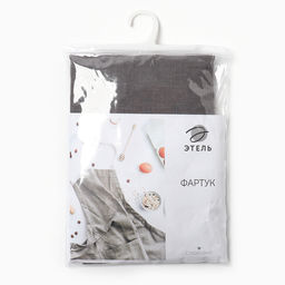 Фартук Этель ECO light grey, 60х70см, 100% лён, 245 г/м2  фото 4