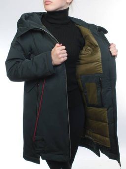 18602 DK. GREEN Пальто демисезонное женское (100 гр. синтепон)