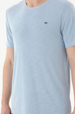 Мужская голубая базовая футболка - U.s. polo assn фото 13