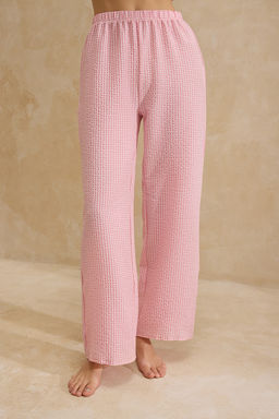 Pembe Ekose / Kareli Gofre Dokuma Pijama Tak?m? THMSS26PT00002 - Trendyolmilla фото 6