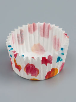 Цена за 300 шт. Форма для выпечки и упаковки конфет бумажная UPAK LAND «Сердца», 3.5×2 см, одноразовая, белая