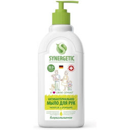Антибактериальное жидкое мыло для рук Synergetic с ароматом мелиссы и ромашки, 0,5 л