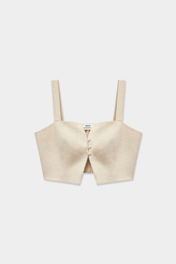 Топ изо льна с фигурным вырезом - Mollis фото 5