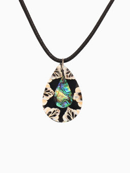 Кулон «Капля», 25.5 см, ракушка, чёрно-белый