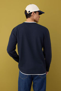 TRENDYOL MAN Mavi Regular/Normal Kesim Sweatshirt TMNAW22SW0658 - Trendyolmilla фото 10