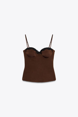 LACE BUSTIER TOP - Zara фото 7