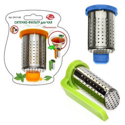 Ситечко-фильтр для чая Стаканчик 3цв., 11.68 (МультиДом)  фото 6