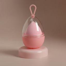 Цена за 2 шт. Спонж для макияжа «Капля», 6×4 см, увеличивается при намокании, в футляре, нежно-розовый