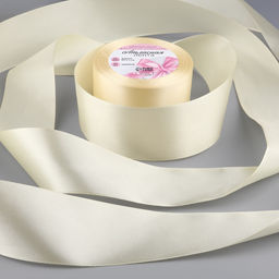 Лента атласная, 50 мм, 23±1 м, светло-бежевая №64