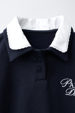 SUDADERA CUELLO DOBLE / Marino oscuro - Zara фото 3