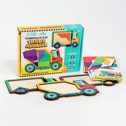 Головоломка деревянная для детей «Повтори по образцу. Умные машинки», 13 деталей, 18 схем