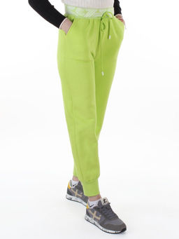2611 LT. GREEN Штаны утепленные спортивные женские (85% хлопок, 10% полиэстер, 5% спандекс)