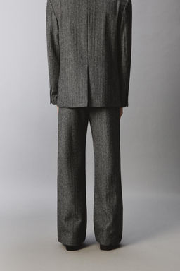 HERRINGBONE TEXTURED SUIT TROUSERS WITH WOOL - Zara фото 13