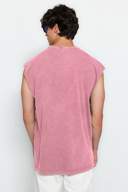 TRENDYOL MAN Gul Kurusu Oversize/Genis Kesim Soluk Efektli Yaz? Bask? %100 Pamuk T-Shirt/Atlet TMNSS23AL00009 - Trendyolmilla фото 16