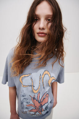 Camiseta oversize con motivo estampado - H&m фото 8
