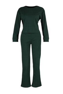 Koyu Yesil Fitilli Orme Pijama Tak?m? THMAW21PT0009