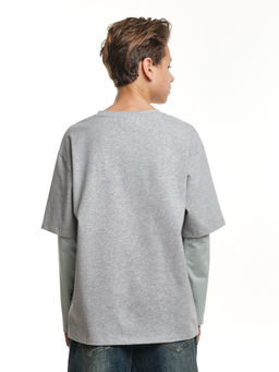 Лонгслив для мальчика с подзорным рукавом 22-0228 - Mini maxi фото 7