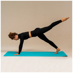 Коврик для фитнеса и йоги ONLYTOP, нескользящий, 183×61×0.6 см, цвет серый/голубой