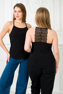 Майка женская из вискозы Лили Нуар черный - Амадэль фото 2