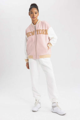 DeFactoFit Спортивный кардиган-бомбер оверсайз из плотной ткани  фото 2