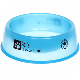 Цена за 3 шт. Миска пластиковая "Мр. Декстер", цвет голубой, 18*5,5см /450мл