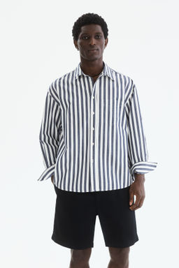 Pantal?n corto en mezcla de lino Relaxed Fit - H&m фото 9
