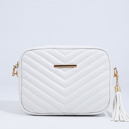 Сумка кросс-боди на молнии, цвет белый