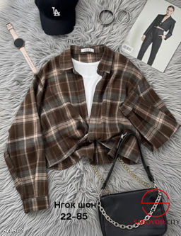 Рубашка женская в клетку