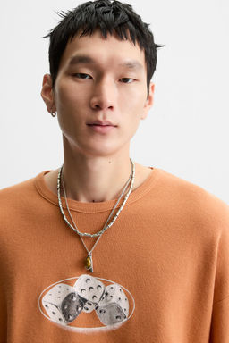 WASHED PRINT KNIT T-SHIRT - Zara фото 5