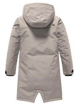 Парка зимняя подростковая для мальчика с капюшоном бежевого цвета 9539B - Mtforce фото 9